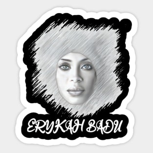 Erykah badu t-shirt Sticker